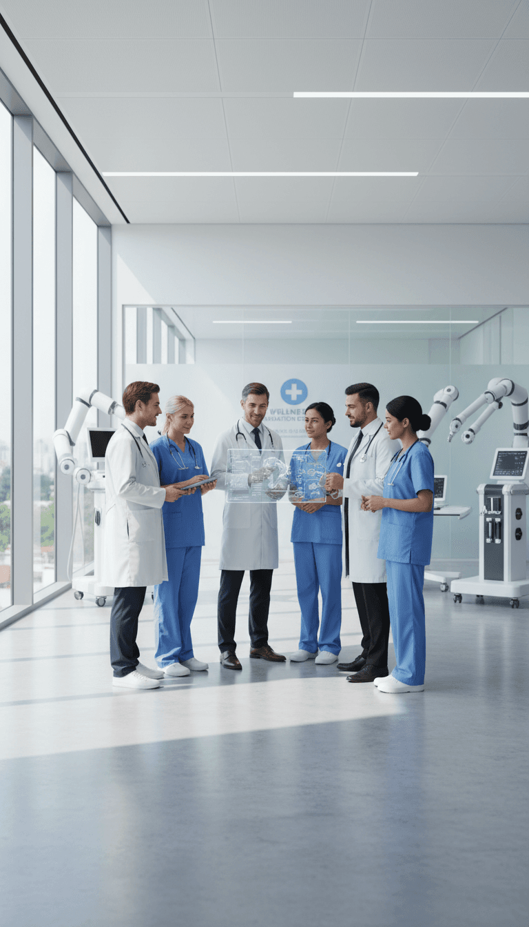 Healthcare team in modern hospital setting