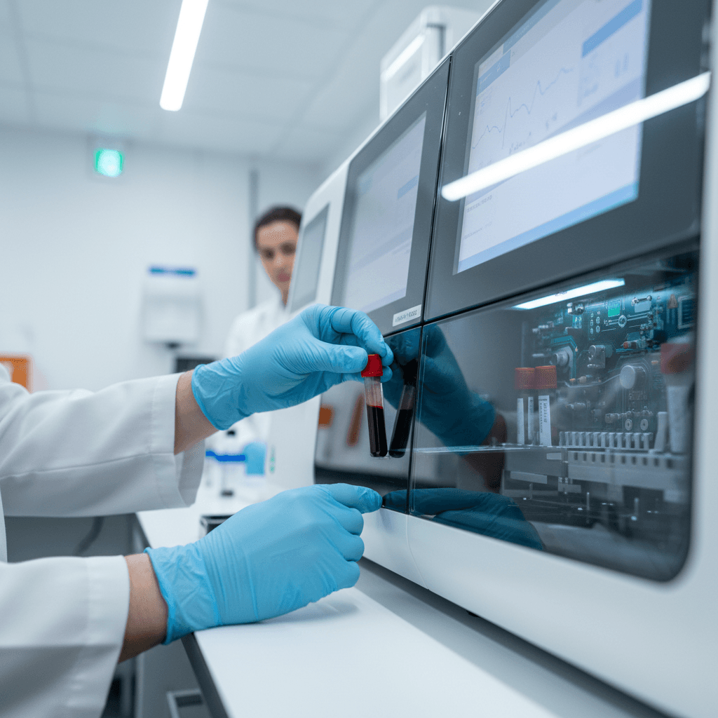 Pathology lab equipment for blood and tissue analysis
